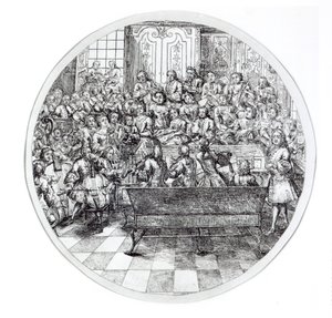 Haendel dirigeant un oratorio, c.1740 - English School