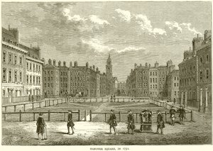 Hanover Square, en 1750 - English School