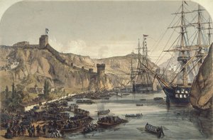 Port de Balaklava regardant vers la mer Noire, 1859 - English School