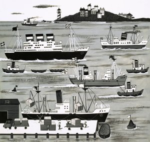 Scène portuaire