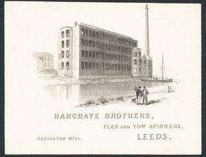 Hargrave Brothers, fileurs de lin et de chanvre, carte de visite