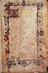 Harley 1758, fol.1, Le Prologue, de 
