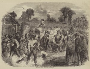 Fête de la moisson en Basse-Normandie (gravure) - English School