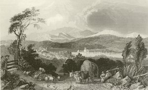 Scène de récolte dans le New Hampshire - English School