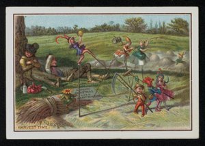 Temps de récolte, carte de vœux de Noël - English School