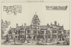 Manoir de Haseley, Warwick (gravure) - English School
