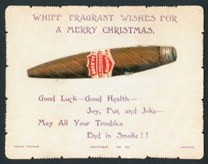 Cigare de La Havane, carte de Noël - English School
