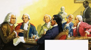 Il a peint une image avec des mots : James Boswell au Literary Club - English School