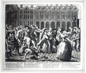 Lui et ses compagnons ivres provoquent une émeute à Covent Garden, d