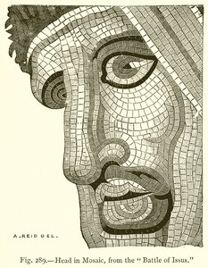 Tête en mosaïque, de la bataille d