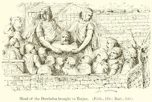 Tête de Décébale apportée à Trajan