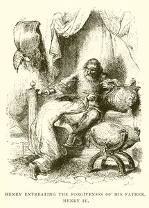 Henri implorant le pardon de son père, Henri IV - English School