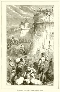 Henri IV fait grâce à Paris affamé - English School