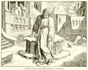 Henri IV dans la cour de Canossa - English School