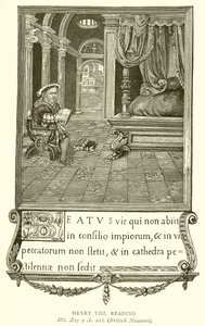Henri VIII lisant - English School