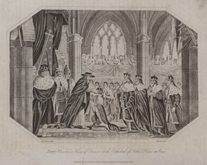 Henri VI couronné roi de France dans la cathédrale Notre-Dame de Paris, 1431 - English School