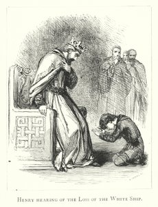 Henri apprenant la perte du White Ship (gravure) - English School