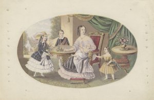 Sa Majesté la reine Victoria et sa famille, vers 1851 - English School