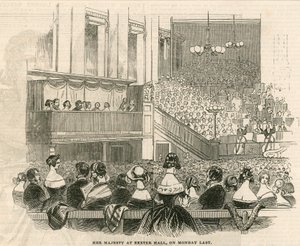 Sa Majesté la Reine Victoria à Exeter Hall, Strand, Londres - English School