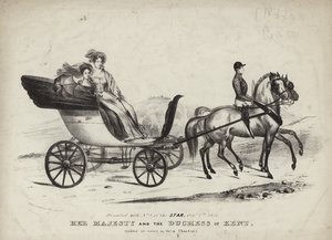 Sa Majesté et la Duchesse de Kent prenant l