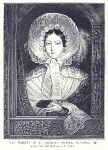 Sa Majesté dans la Chapelle Saint-Georges, Windsor, 1846 - English School