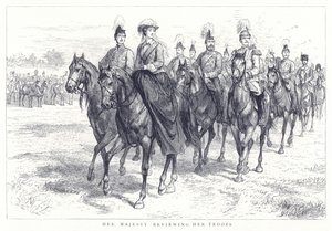 Sa Majesté passant en revue ses troupes - English School