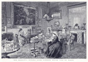 Salle de séjour de Sa Majesté, Osborne House, Île de Wight - English School
