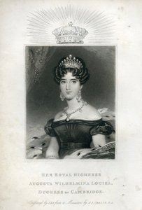 Son Altesse Royale Augusta Wilhelmina Louisa, duchesse de Cambridge, 1830 - English School