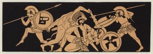 Hercule prenant la ceinture de Penthésilée, reine des Amazones - English School