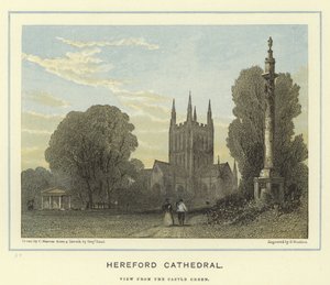 Cathédrale de Hereford, vue depuis Castle Green