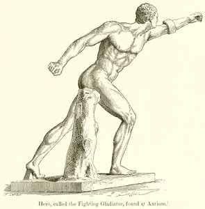 Héros, appelé le Gladiateur combattant, trouvé à Antium