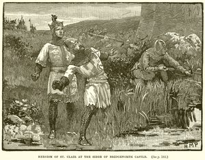 Héroïsme de St. Clair au siège du château de Bridgenorth - English School