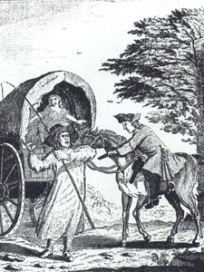 Le bandit de grand chemin John Cottington vole un chariot de paie de l