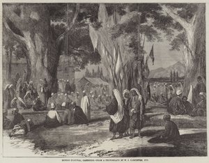 Festival hindou, Cachemire (gravure) - English School