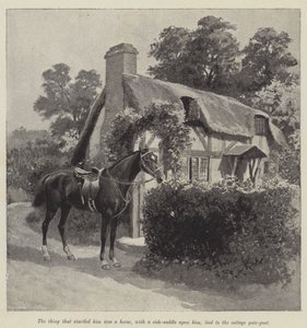 Sa bonne fée, par Mary Elizabeth Braddon (gravure) - English School