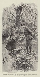 Sa bonne fée, par Mary Elizabeth Braddon (lithographie) - English School