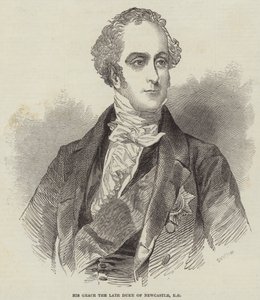 Sa Grâce feu le duc de Newcastle, KG (gravure) - English School