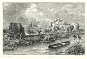 Holm Lode, dans le pays des Fens (gravure) - English School