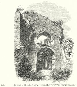 Église Holy Anders, Wisby (gravure) - English School