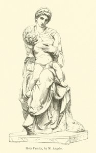 Sainte Famille, par M. Angelo (gravure) - English School