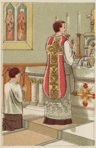 Sainte Messe (lithographie en couleur)