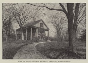 Maison de John Greenleaf Whittier, Amesbury, Massachusetts (gravure)