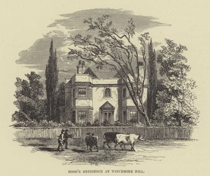 La résidence de Hood à Winchmore Hill (gravure) - English School