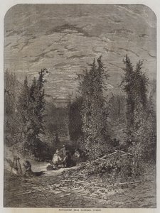 Jardin de houblon près de Farnham, Surrey - English School
