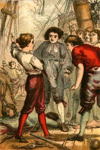 Hopson exhibant le drapeau - English School