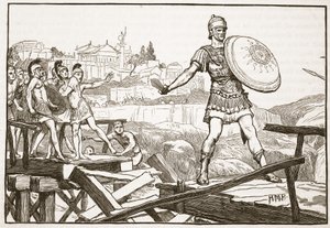 Horatius Coclès défendant le pont - English School