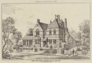 Maison Park Street Bridgend, pour W J Lewis Esquire (gravure) - English School