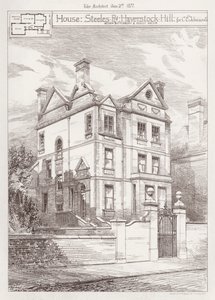 Maison, Steeles Road, Haverstock Hill, pour C E Johnson - English School