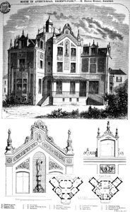 Maison sur Avenue Road, Regents Park, conçue par Hector Horeau, 1859 - English School