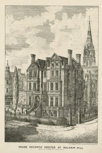 Maison récemment érigée à Balham Hill - English School